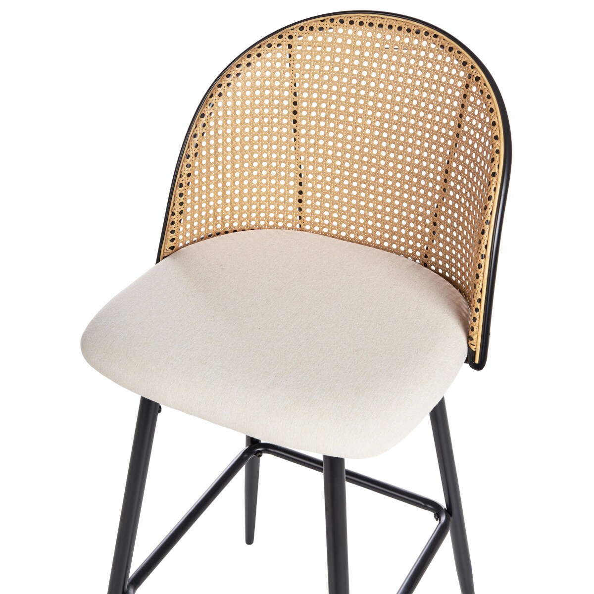 Zestaw 2 krzeseł barowych CORNELL Metal Czarny