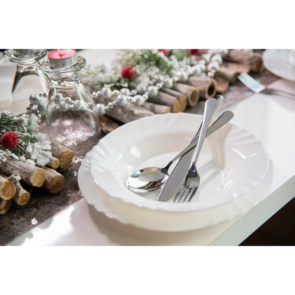 TALERZYKI DESEROWE talerz BIANCO BIAŁE 6 x 20 cm