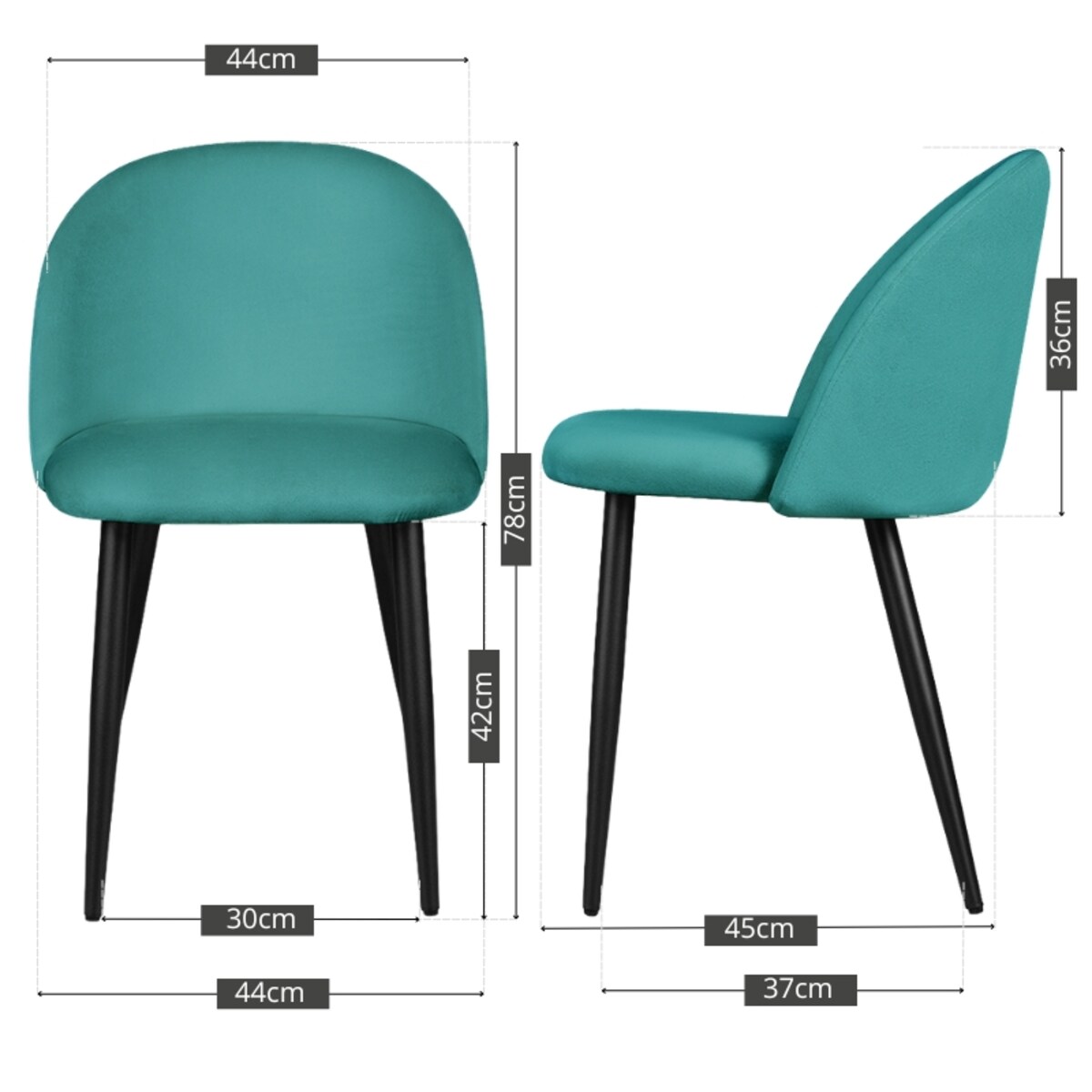 Krzesło tapicerowane do salonu jadalni welurowe zielone velvet