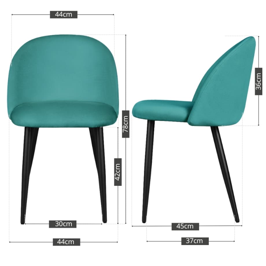 Krzesło tapicerowane do salonu jadalni welurowe zielone velvet