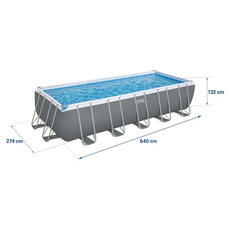 Basen ogrodowy stelażowy Bestway 5612B 640x274x132 cm zestaw 11w1
