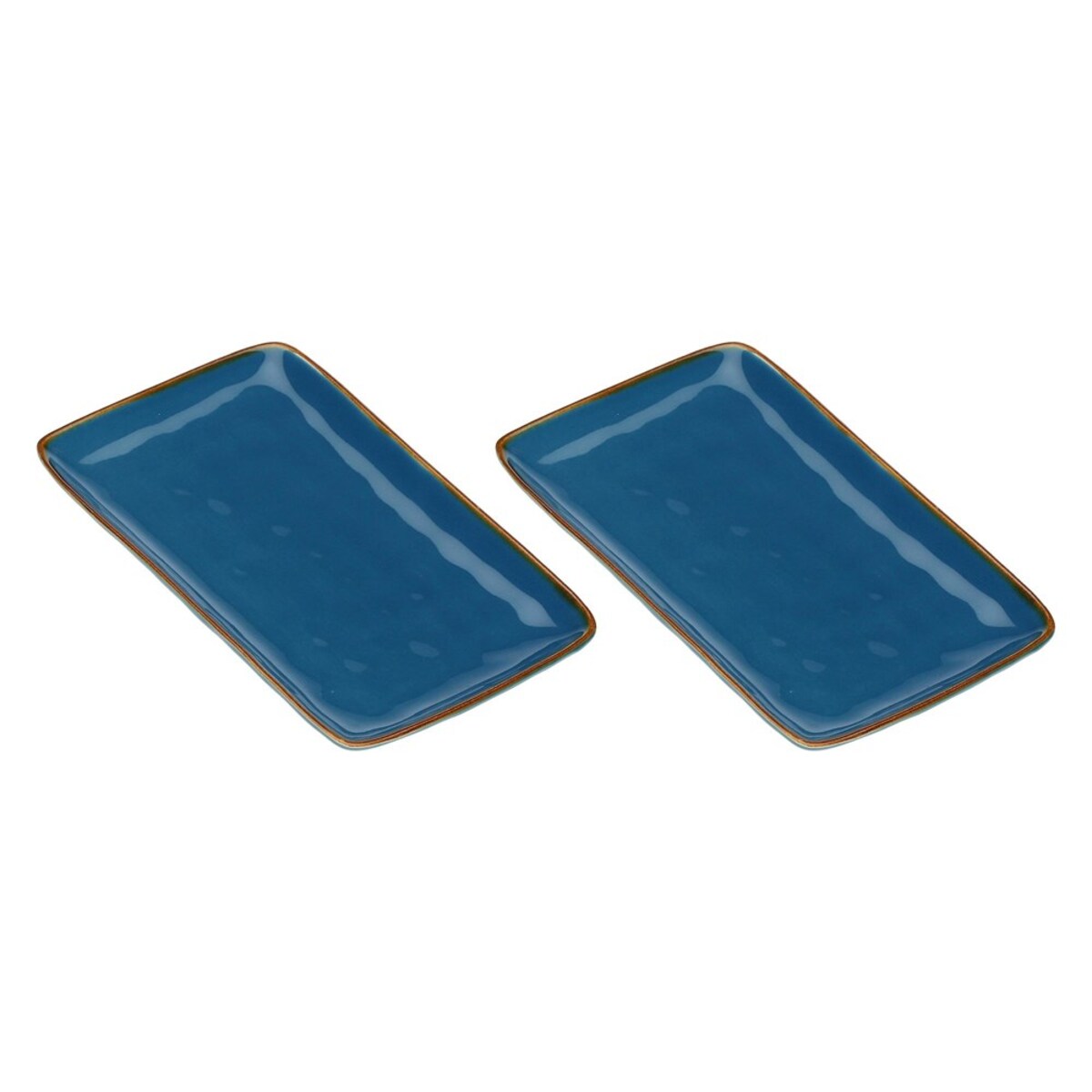 Zestaw 2 tac prostokątnych Concerto Blu Avio - Granatowy, 27 x 19 cm