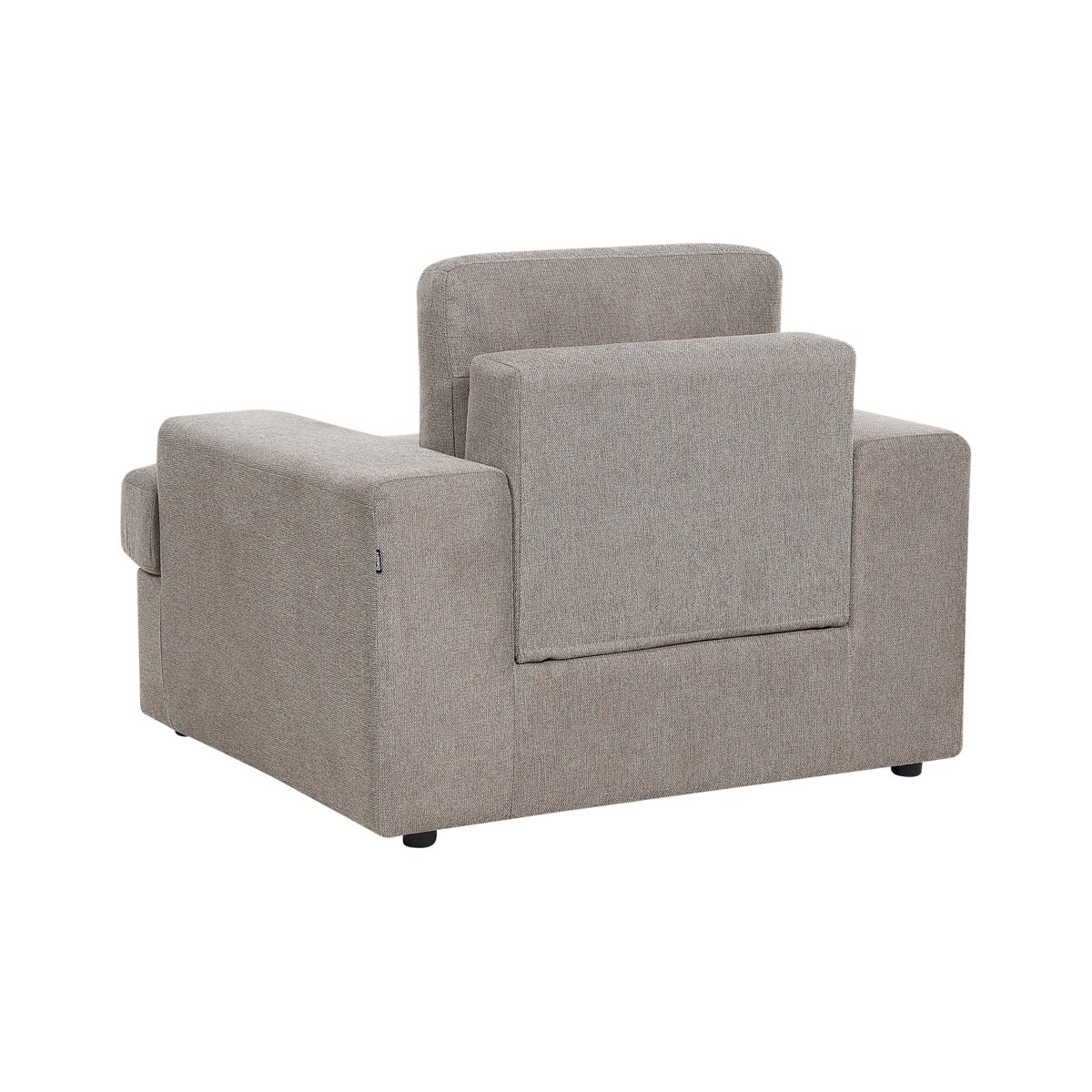 Fotel tapicerowany brązowoszary ALLA