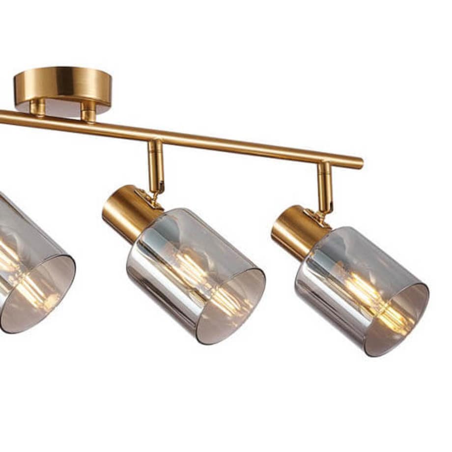 Wielopunktowa lampa sufitowa Santia SPL-65342-4-BRO-SG Italux mosiądz szary