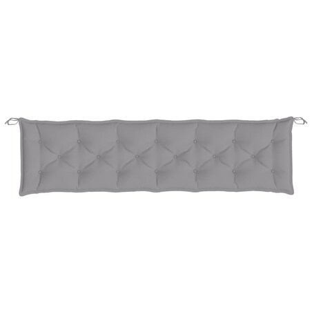vidaXL Poduszka na ławkę ogrodową, szara, 200x50x7 cm, tkanina