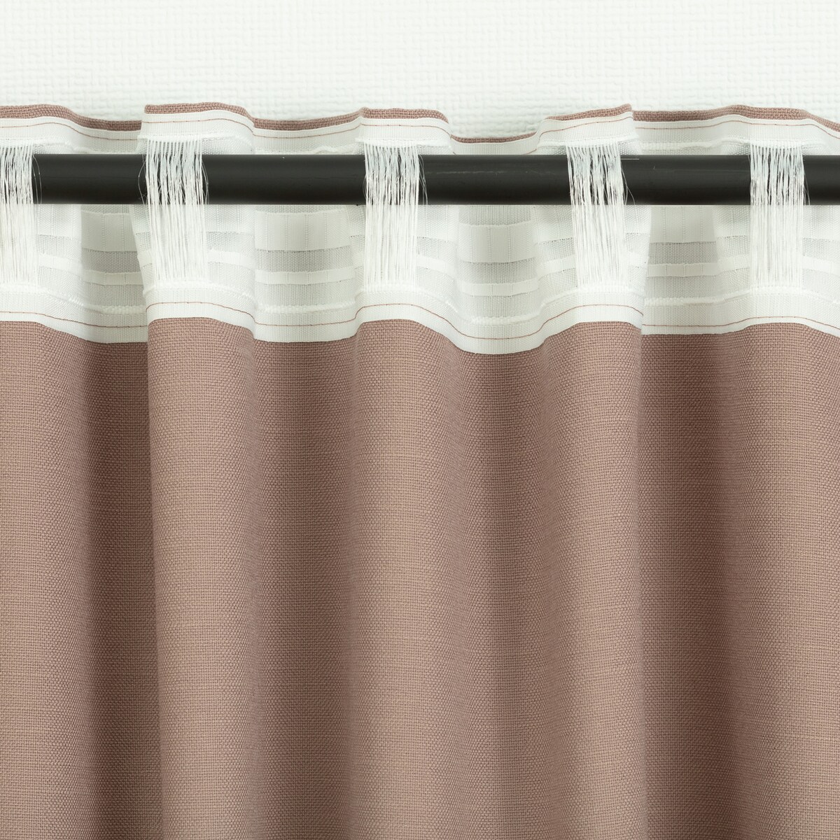 Zasłona BASIC na taśmie marszczącej 140x280cm brudny róż 1 szt. 140x280 różowy-beżowy