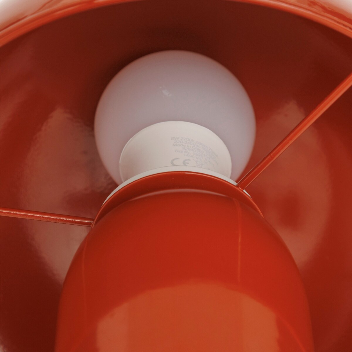 Lampa stołowa grzybek 24,5x20x20 cm FUNGO czerwony