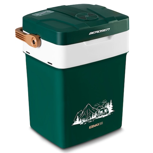 Lodówka turystyczna samochodowa Berdsen Icemax 29L zielona 12V/230V USB funkcja grzania