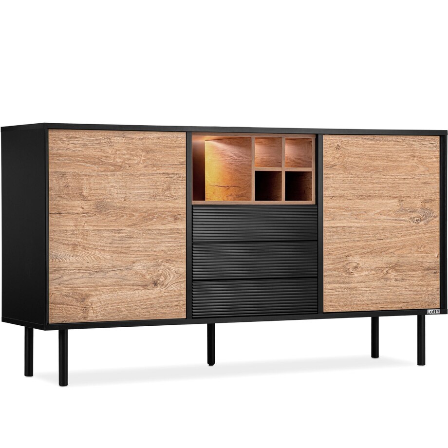 KONSIMO LOFTY Komoda loftowa na wysokich nóżkach