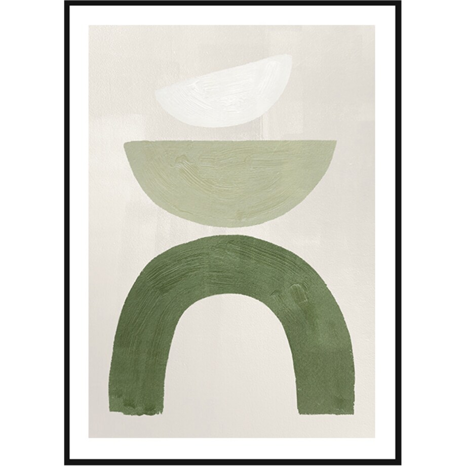 Poster Story, Plakat, Obraz - Zielone Kształty No1, wymiary 60 x 84 cm
