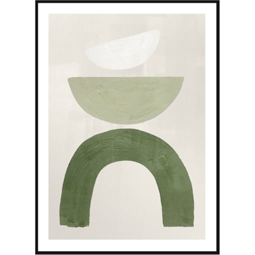 Poster Story, Plakat, Obraz - Zielone Kształty No1, wymiary 60 x 84 cm