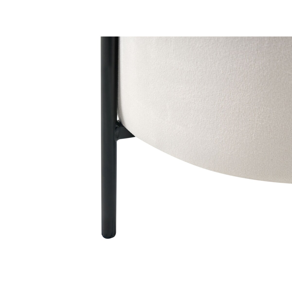 Puf ze schowkiem WENONA Welur Złamana biel