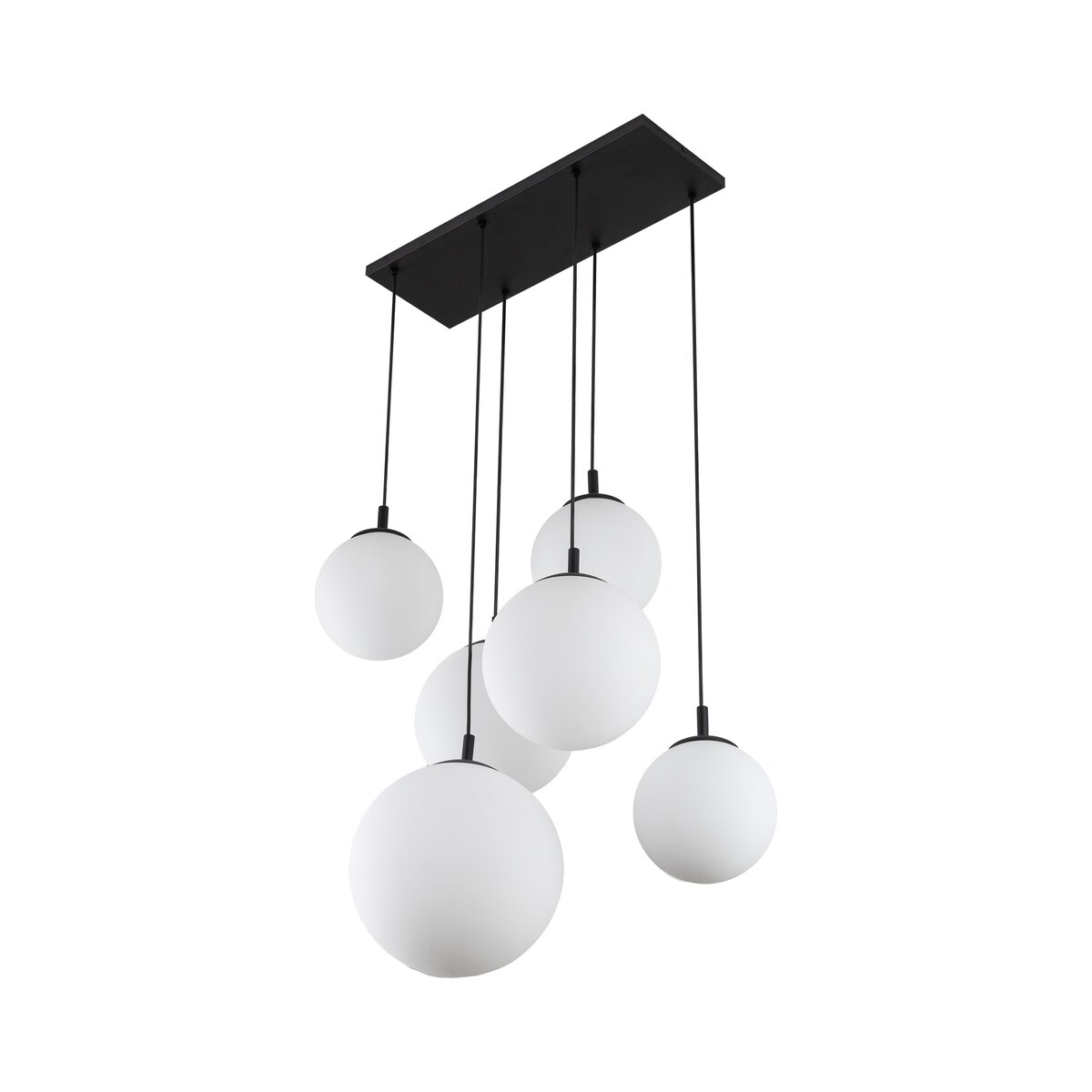 Lampa wisząca TK Lighting ESME WHITE 4793, 6xE27, regulowana, biało-czarna, nowoczesna do salonu i jadalni