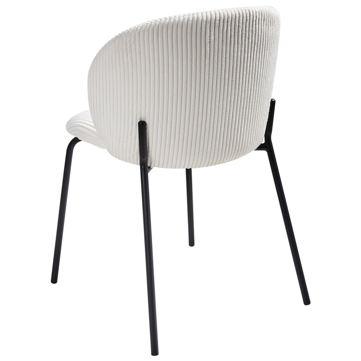 Zestaw 2 krzeseł do jadalni MILES Sztruks Złamana biel