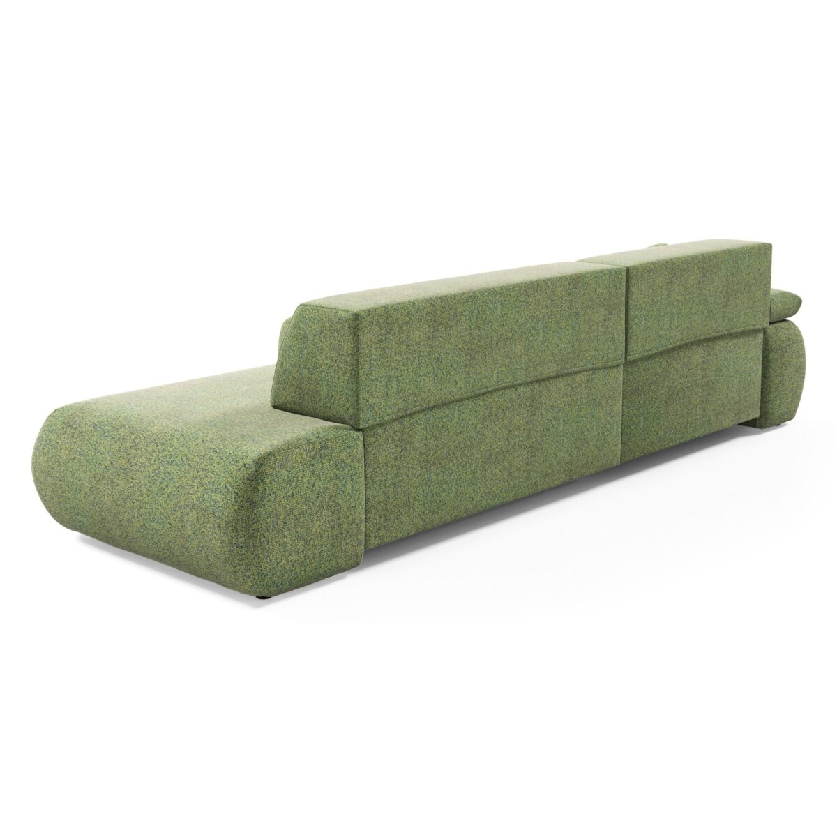 Narożnik rozkładany PENTI z pojemnikiem na pościel, lewy, zielony