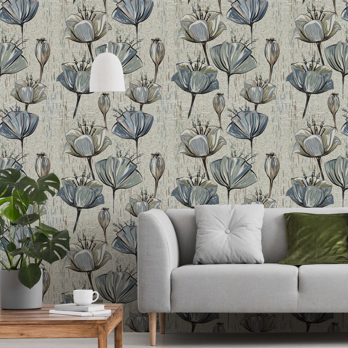 Tapeta Do Salonu TULIPANY Kwiaty w Stylu Vintage