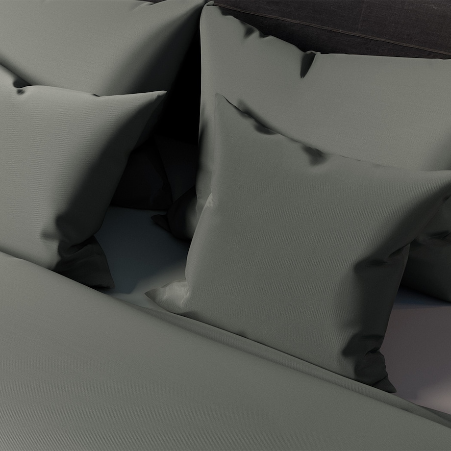 Komplet pościeli 160x200 satyna bawełniana szara PAN MATERAC