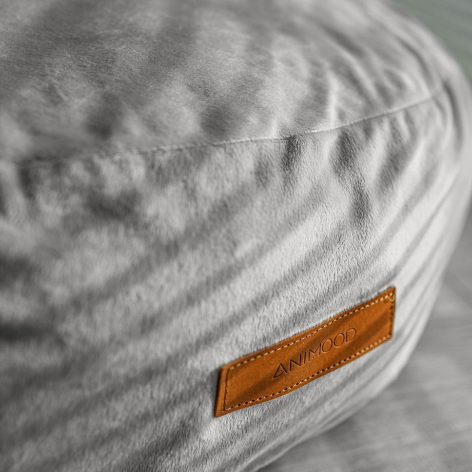 Animood Pufa Molly rozmiar: uniwersalny, kolor: ciemny szary , materiał:welur