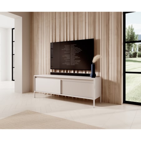 Szafka RTV 153 2D ENSO beżowa na metalowych nóżkach