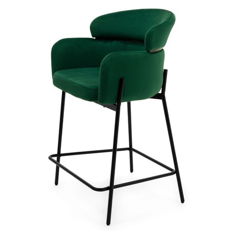 Hoker tapicerowany welurowy do salonu BOLZANO zielony