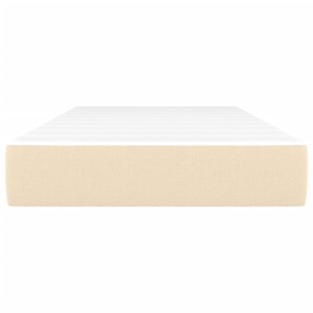 vidaXL Materac kieszeniowy, kremowy, 90x200x20 cm, tkanina
