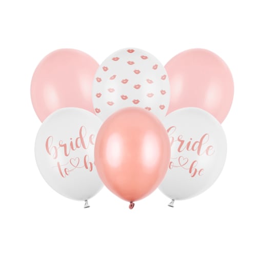 Balony 30 cm, Bride to be, mix (1 op. / 6 szt.)