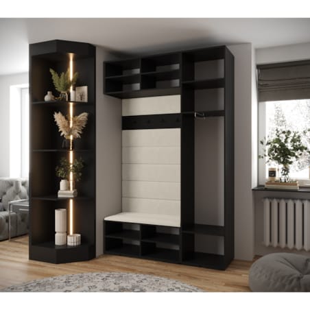 Garderoba do przedpokoju INOVA 3 Z19 czarny+złoty+manila04