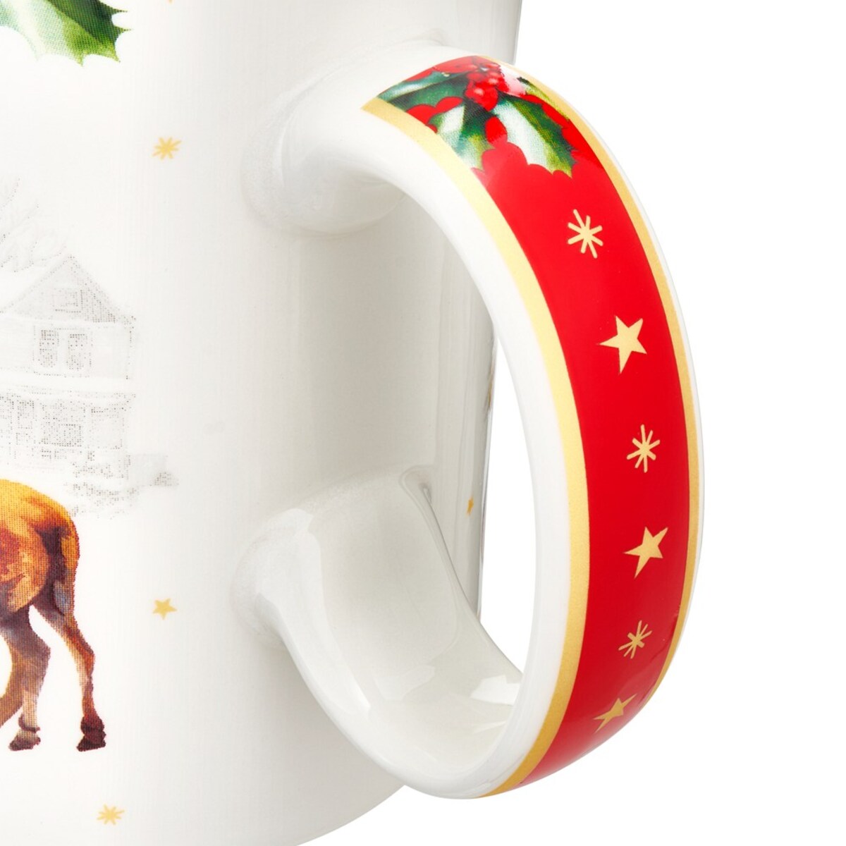 VILLA ITALIA Kubek świąteczny porcelanowy FROZEN NOEL Sanie Mikołaja