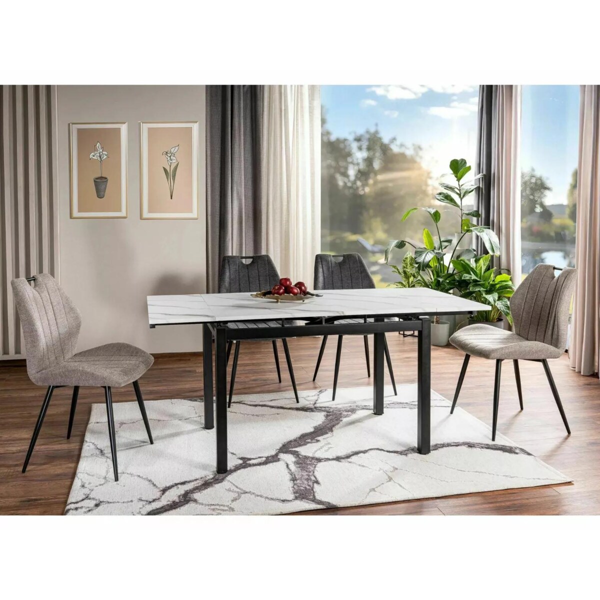 Krzesło tapicerowane ARCO BREGO ciemnoszare