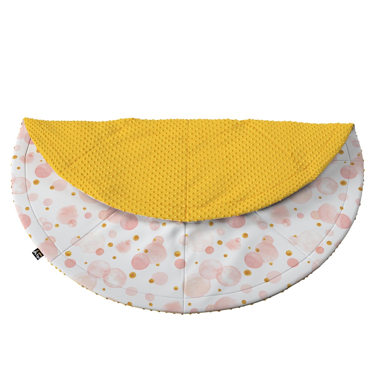 Mata okrągła, ecru-różowy, 130cm, Magic Collection