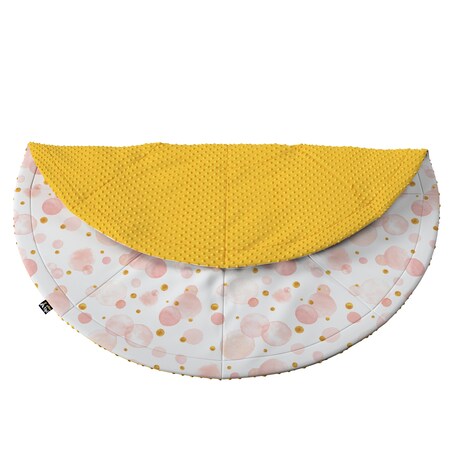 Mata okrągła, ecru-różowy, 130cm, Magic Collection