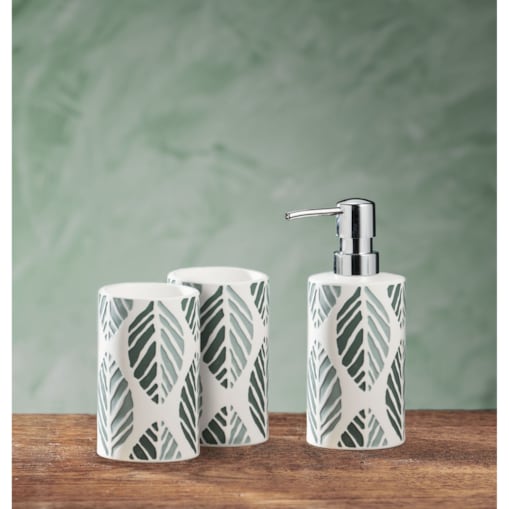 Kleine Wolke Leaf Kubek łazienkowy zielony