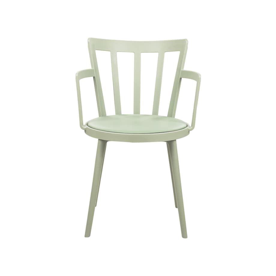 Zestaw 4 krzeseł do jadalni zielony MORILL