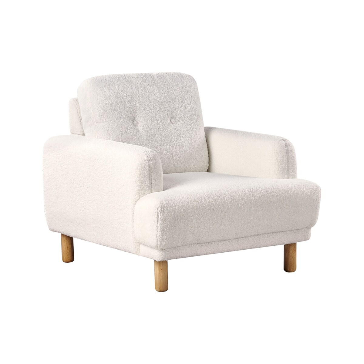 Boucle Fotel Biały TUVE