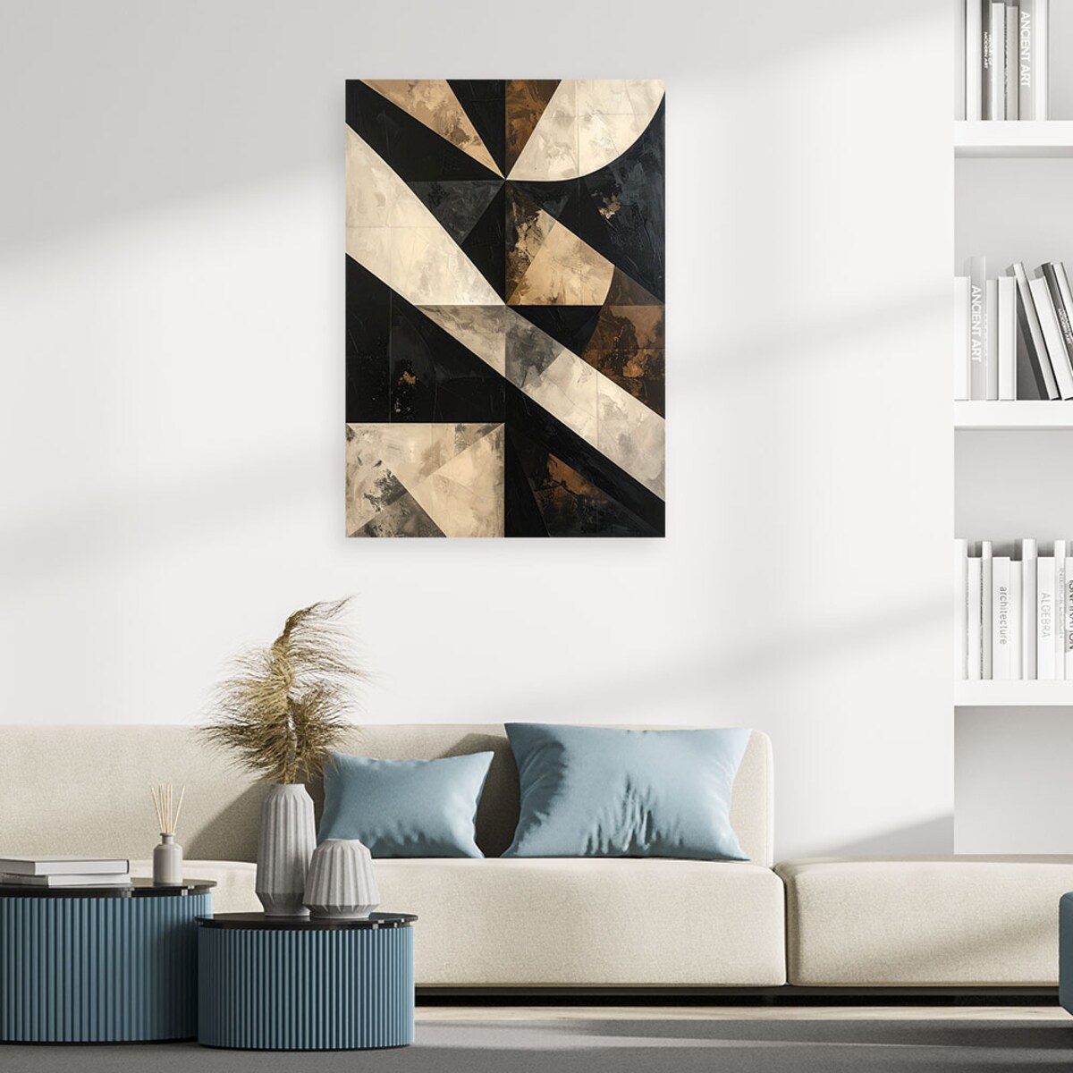 Obraz do salonu biura sypialni loftu, Abstrakcja nowoczesna złoto czarna 80x120 cm