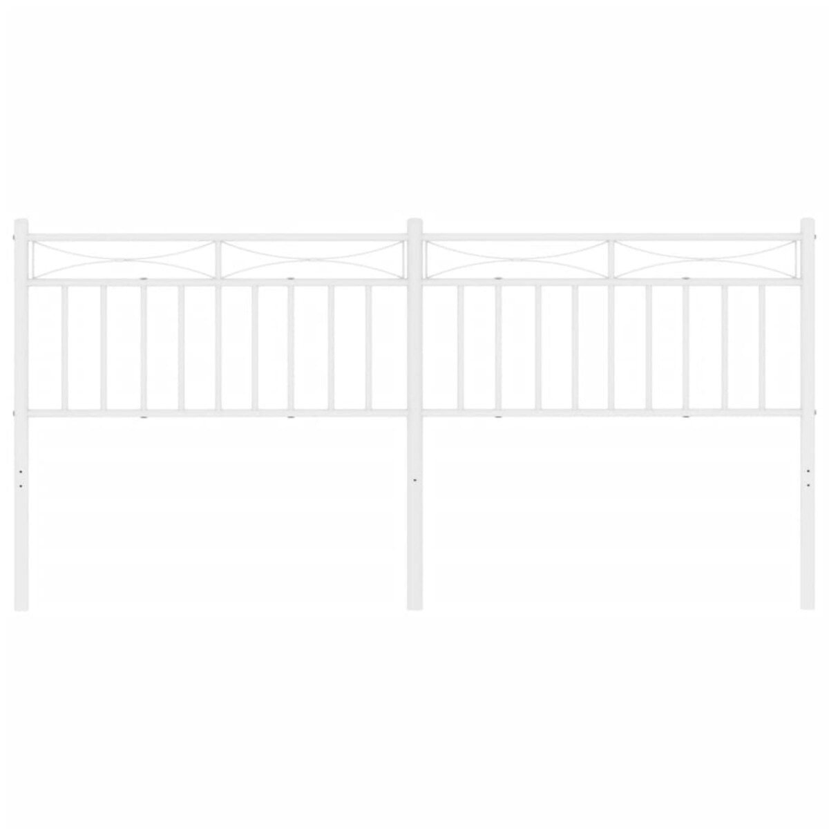 vidaXL Metalowe wezgłowie, białe, 200 cm