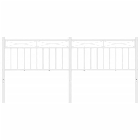 vidaXL Metalowe wezgłowie, białe, 200 cm