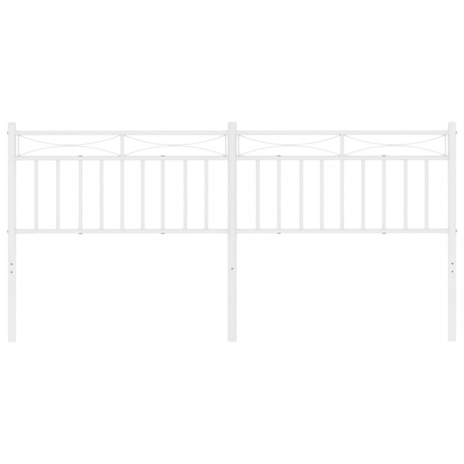 vidaXL Metalowe wezgłowie, białe, 200 cm