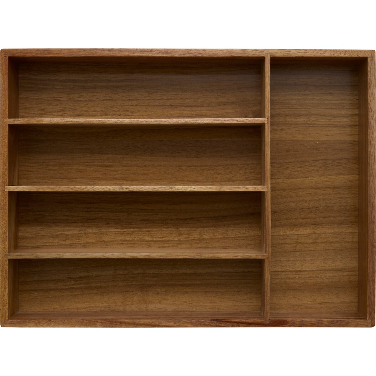 Drewniany organizer na sztućce TIDY SMART, 26 x 35 x 5 cm, kolor brązowy