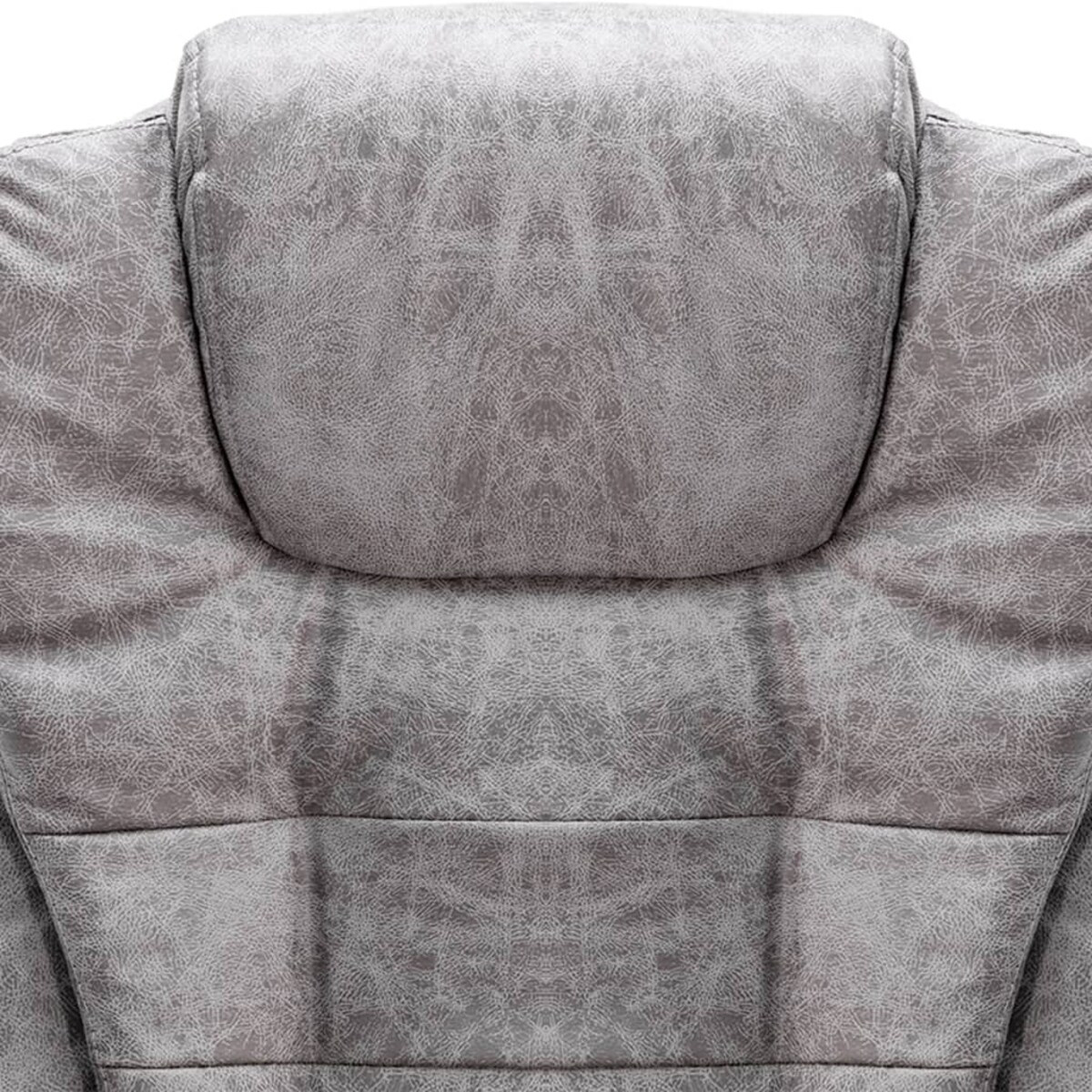 vidaXL Masujące krzesło biurowe, jasnoszare, sztuczna skóra zamszowa