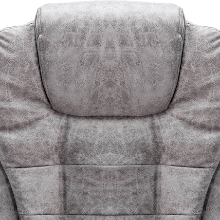 vidaXL Masujące krzesło biurowe, jasnoszare, sztuczna skóra zamszowa