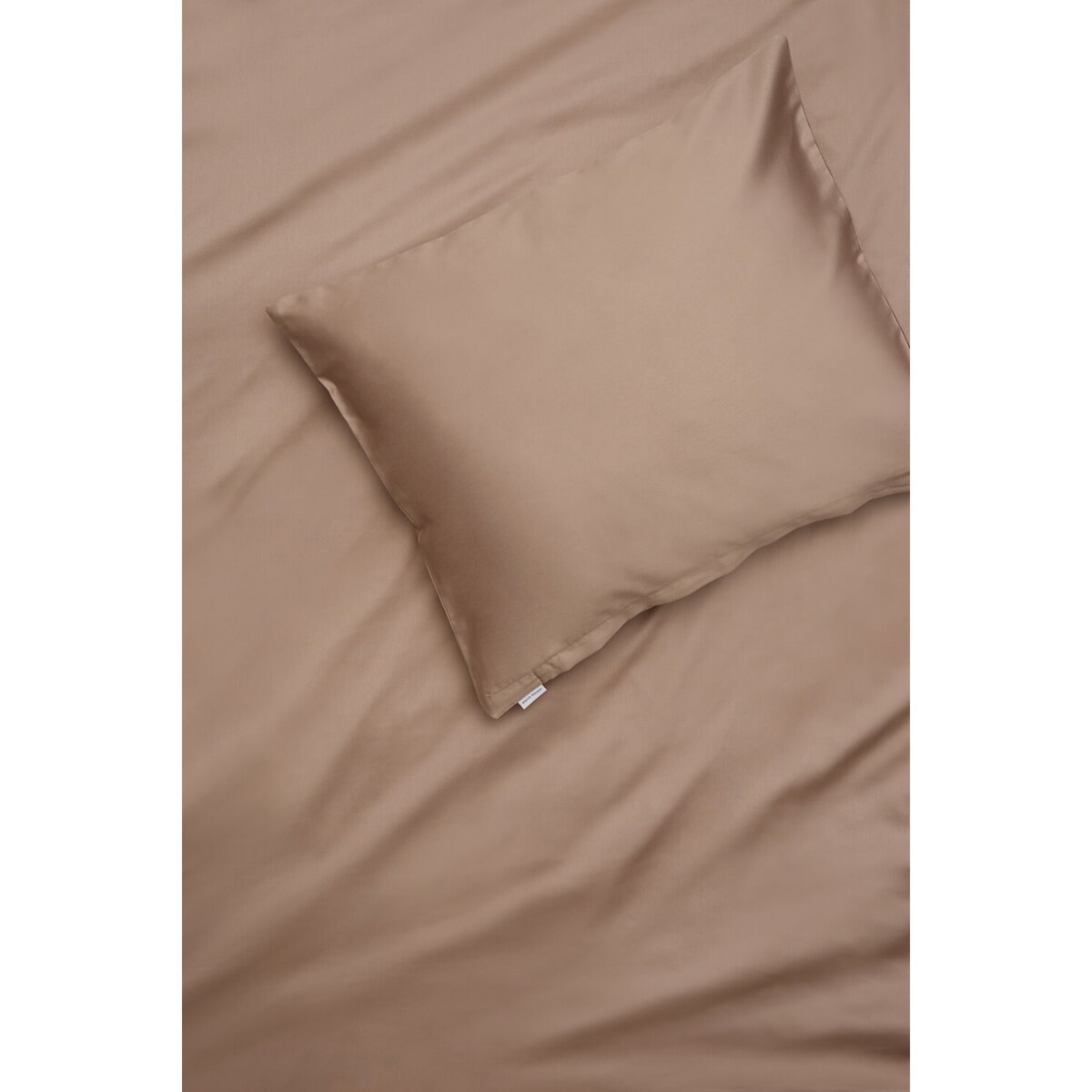 Pościel satynowa mocha 150 x 200 cm + 50 x 60 cm