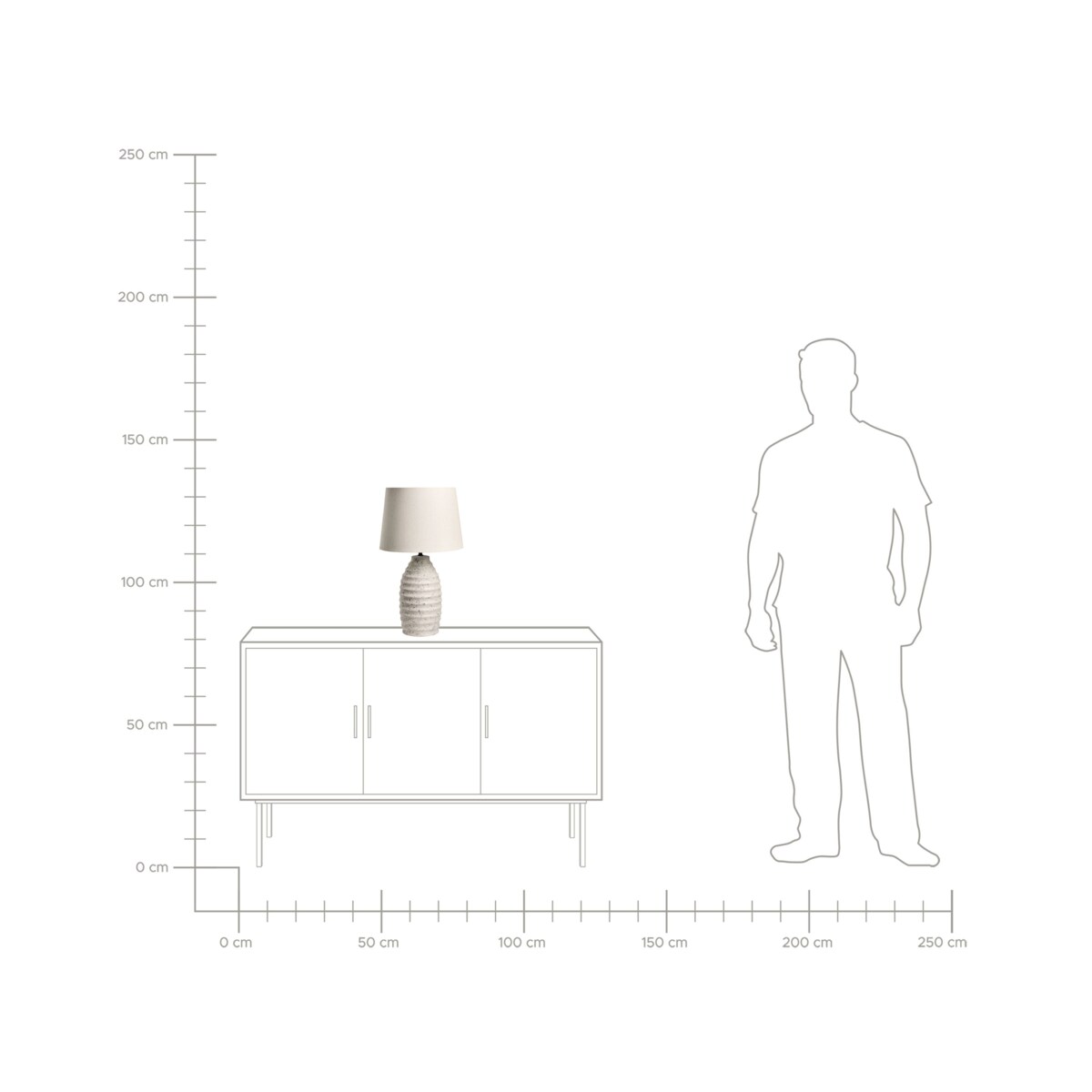 Lampa stołowa BILLY Ceramika Złamana biel