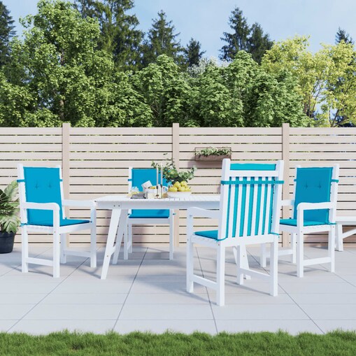 vidaXL Poduszki na krzesła ogrodowe, 4 szt., niebieskie, 100x50x3 cm