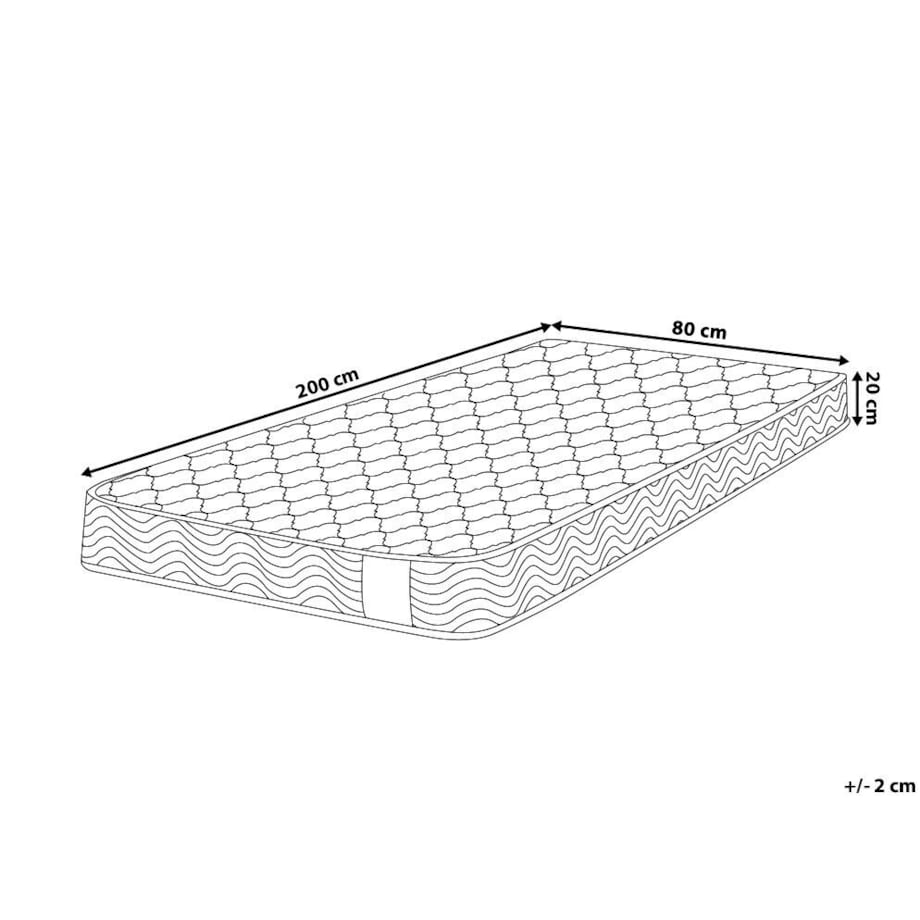 Materac kieszeniowy 80 x 200 cm twardy BLISS