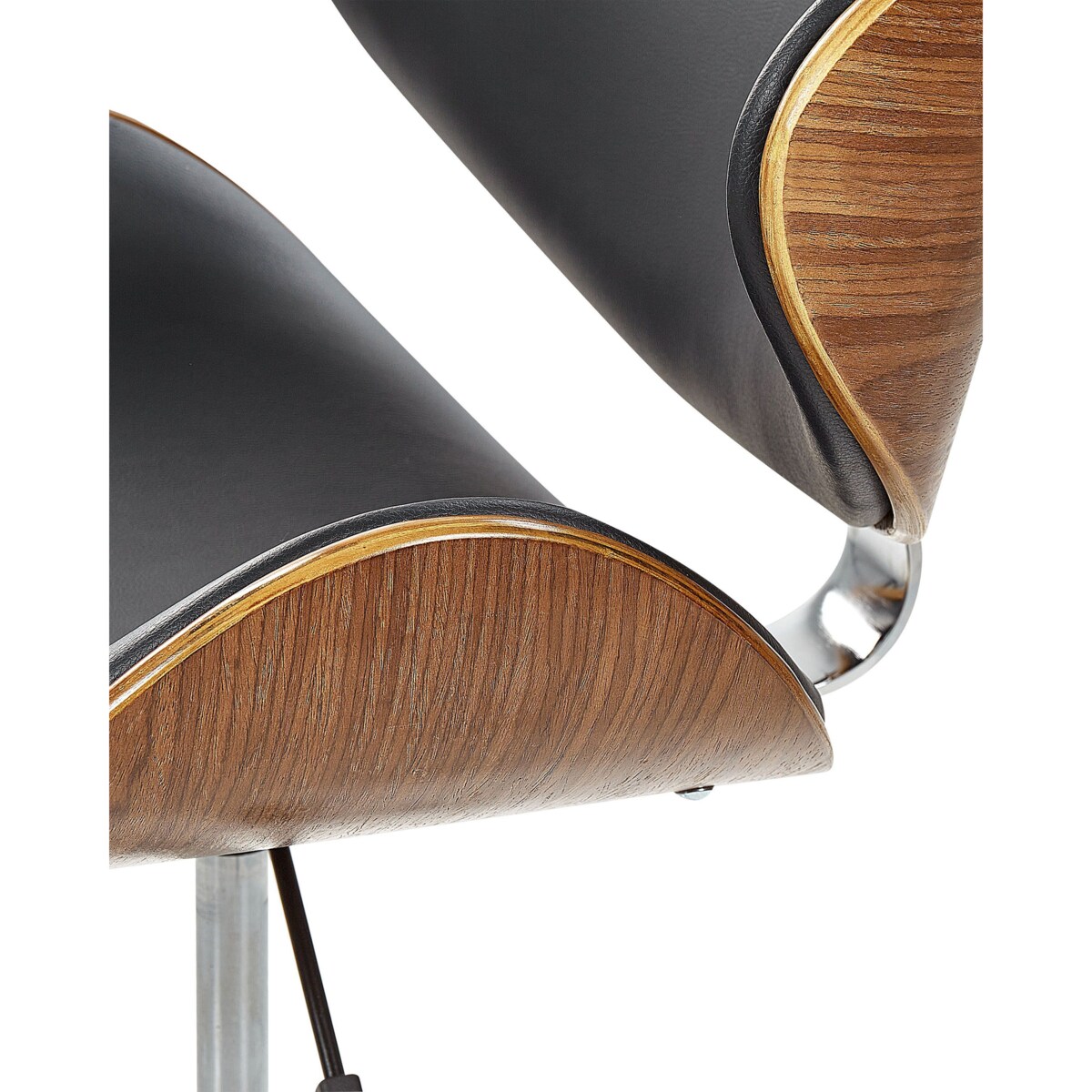 Krzesło biurowe Obrotowy ROTTERDAM Ekoskóra Czarny