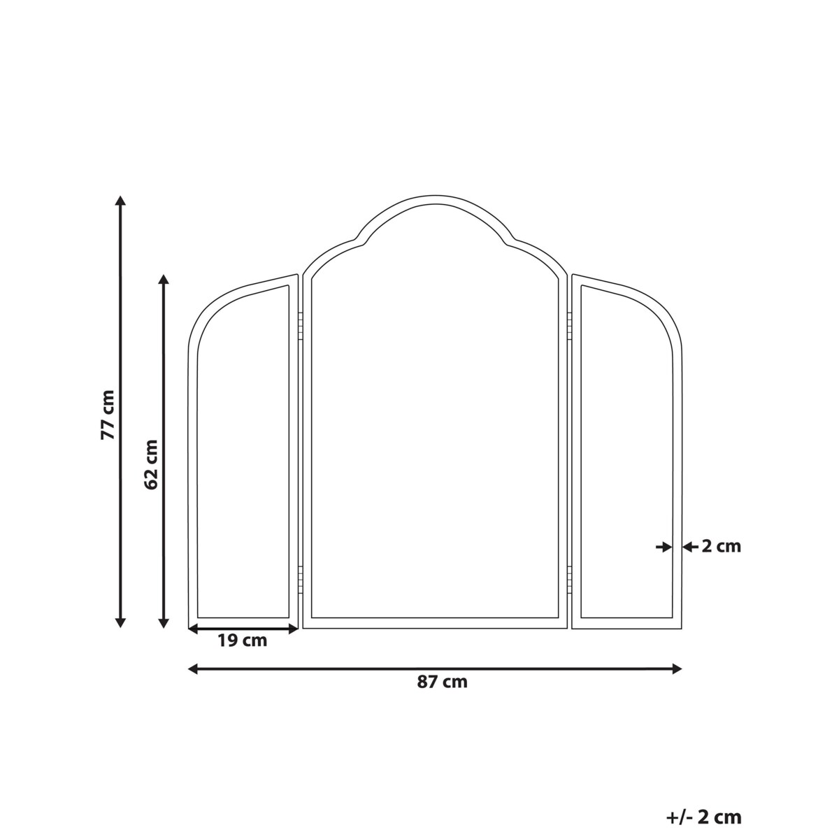 Lustro stojące Złoty SAVILLY