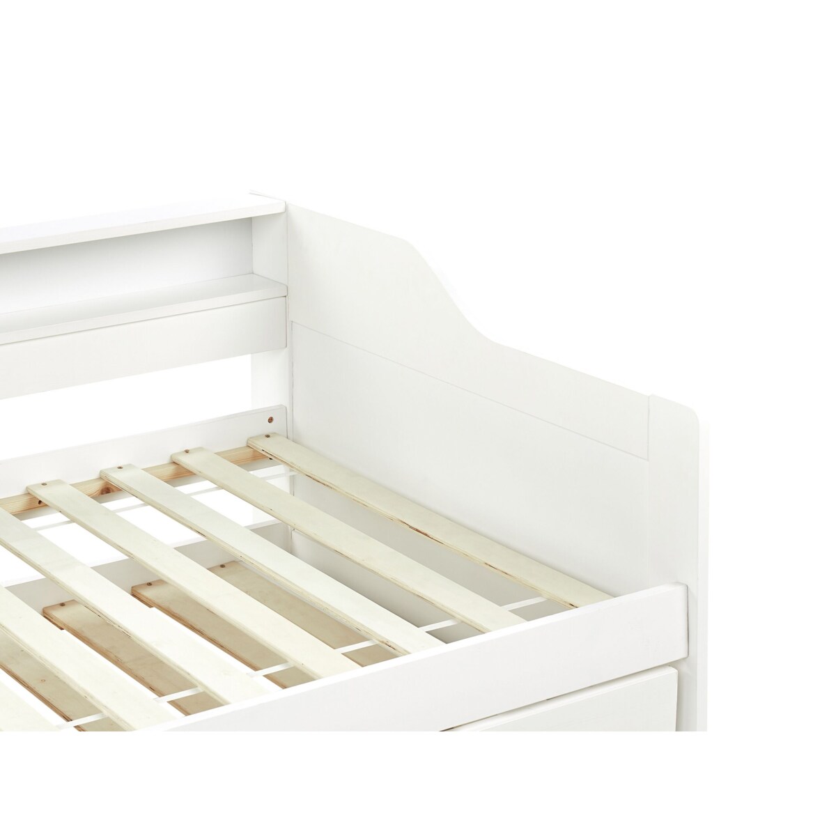 Łóżko wysuwane drewniane 90 x 200 cm białe EDERN