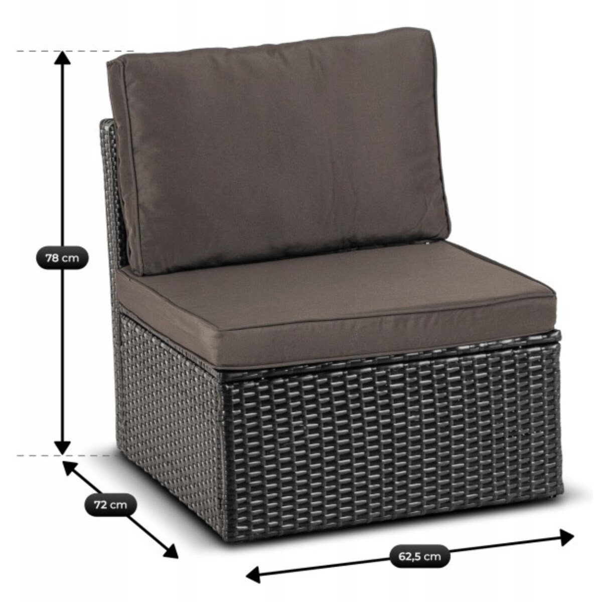 Zestaw Mebli Ogrodowych Składany Daszek Na Taras Ogród Czarny CALIENTE