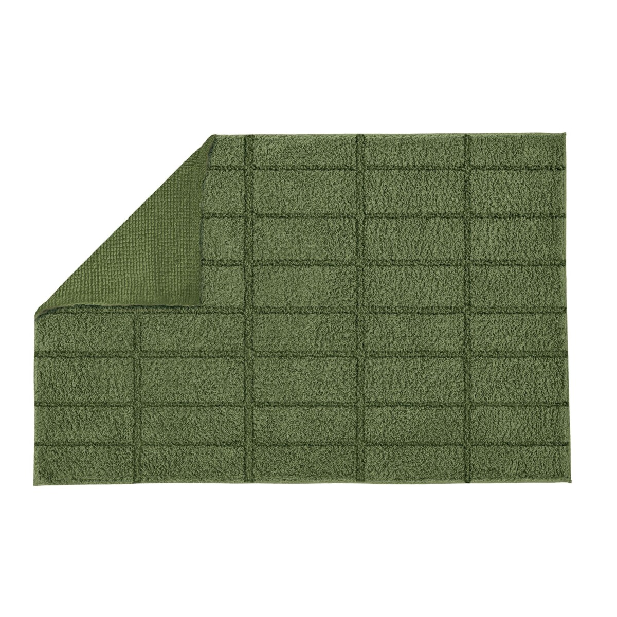 Kleine Wolke Tiles Ekologiczny Dywanik łazienkowy Zielony 60x 60 cm